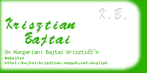 krisztian bajtai business card